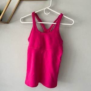Lululemon magenta tank size 6 with sheer back detail